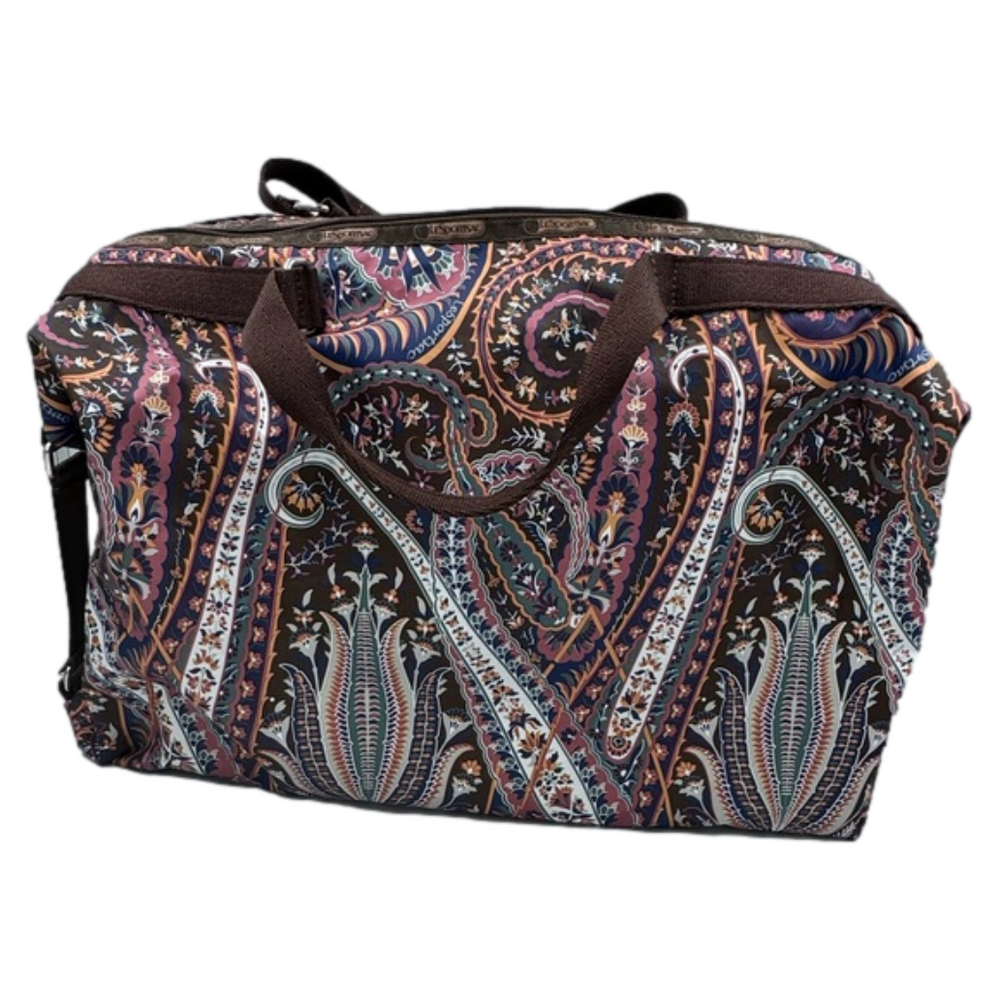 LesportSac Large Brown Paisley Duffle Bag - Picture 1 of 7